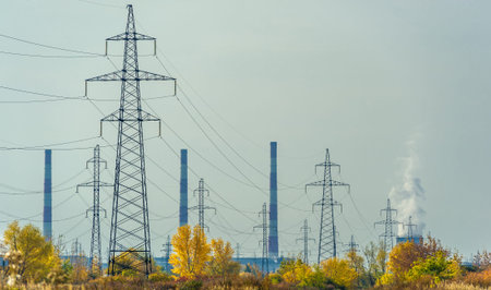 Industrial landscape. Images of post-industrial landscapes and the environment. Artistic ideas about...