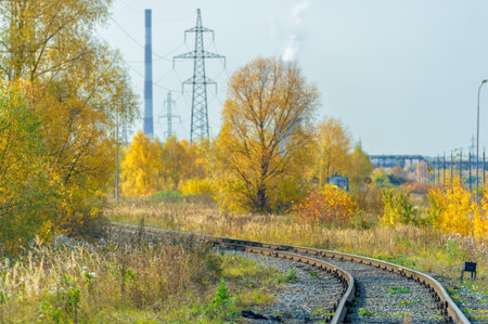 Industrial landscape. Images of post-industrial landscapes and the environment. Artistic ideas about the post-industrial, updating and complicating the existing aesthetic images.の写真素材