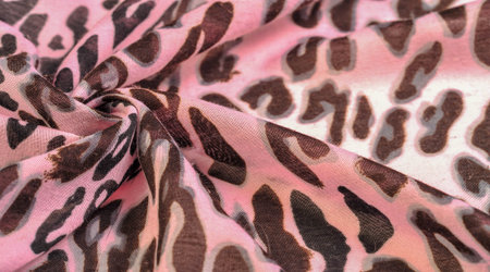 texture, background, pattern, silk fabric pink tint, fashion, leopard print, animal skin,の写真素材
