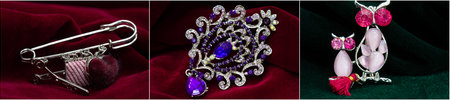 Add a touch of elegance and glam to your outfit with our women's brooches Embellished with crystals,...