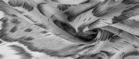silk fabric in African style black and white. For designer, texture pattern, background collection.の写真素材