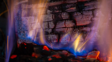 Fire in the fireplace. In the warm light of a campfire, our pupils naturally dilate.