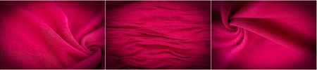 red cloth and dark ruby silk. Includes bright sunny abstract background. Close-up of decorative...