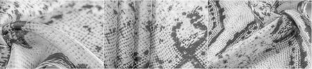 Black and white fabric with a contemporary pattern of gray squares and lines Ideal for creating...