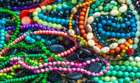 semiprecious stones. Beads pendants decoration. Semi-precious stones are hard gemstones created...