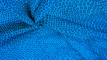 Blue silk fabric. All projects are new and developed in our studio by designers with deep knowledge...