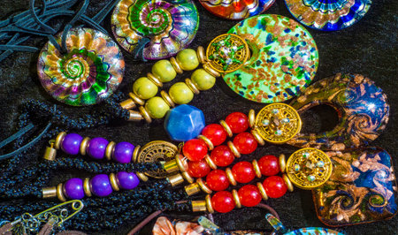 semiprecious stones. Beads pendants decoration. Semi-precious stones are hard gemstones created...