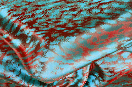Seamless texture. Silk fabric. Blue-green-red shades. If you're looking for sophisticated beauty,...