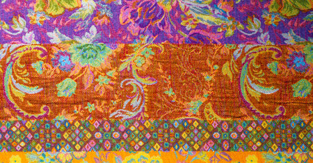 seamless. Brocade. This brocade has a bright yellow base embellished with deep turquoise sunken...