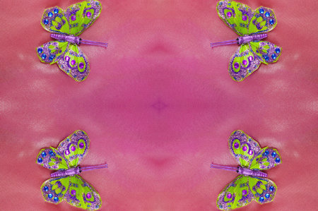 seamless. The blue and red colors of the fabric are inlaid with flora and fauna. Fashion is not necessarily associated with labels. It's about something else that comes from within youの写真素材