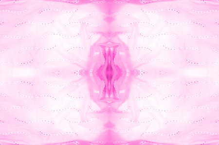 Seamless kaleidoscope, pink silk. Stand out from the crowd in vibrant color that reflects light in...