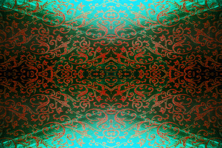 Seamless texture. Silk fabric. Blue-green-red shades. If you're looking for sophisticated beauty,...