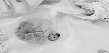 seamless. the black and white colors of the fabric are inlaid with flora and fauna.の写真素材