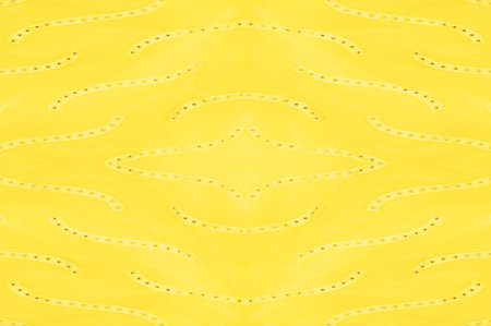 seamless kaleidoscope, yellow silk. A sunny golden yellow silk faucet is all you need for a stylish presentation.の写真素材