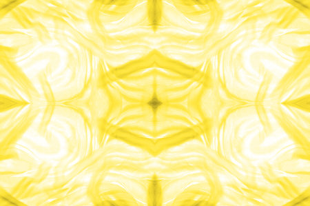 seamless kaleidoscope, yellow silk. A sunny golden yellow silk faucet is all you need for a stylish presentation.の写真素材