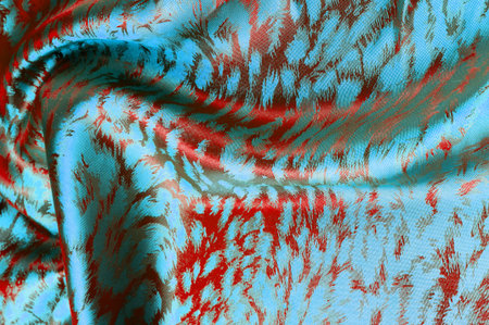 Seamless texture. Silk fabric. Blue-green-red shades. If you're looking for sophisticated beauty,...