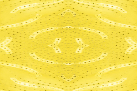 seamless kaleidoscope, yellow silk. A sunny golden yellow silk faucet is all you need for a stylish presentation.の写真素材