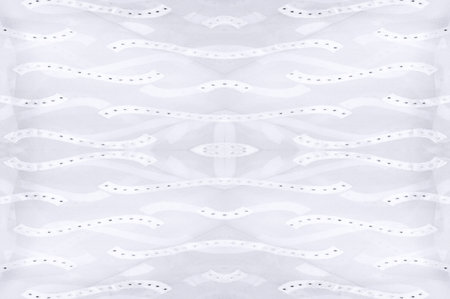 Seamless kaleidoscope. The fabric is silky white and gray. An ultra-modern print and a delicate, airy quality combine in this chiffon with an abstract silk print.の写真素材