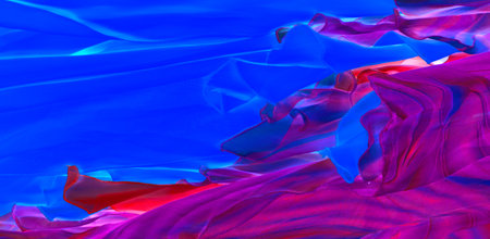 seamless kaleidoscope, pink silk. Silk crepe satin is a medium weight fabric with a shiny front. Exquisite, rich drapery and beautiful sheen allow for luxurious designs.の写真素材