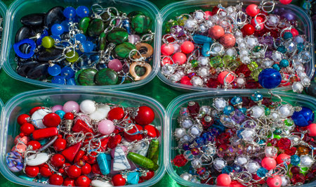 semiprecious stones. Beads pendants decoration. Semi-precious stones are hard gemstones created...