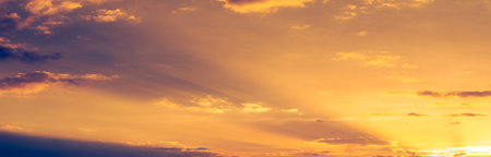 Clouds dawn sunset romance. Isn't the cloud beautiful? They may change over time, but their beauty never fades.の写真素材