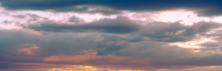 Clouds dawn sunset romance. Gentle romantic pink clouds at dawn. Gentle mood of sunrise, sunset,...
