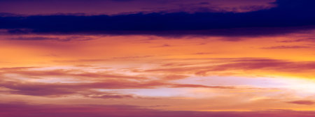Clouds dawn sunset romance. Isn't the cloud beautiful? They may change over time, but their beauty never fades.の写真素材