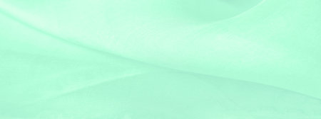 Blurred green silk fabric. Bright charm blooms in this silk halyard. The Kelly Green color is attractive and cheerful, and the slightly shiny surface matches its energy and chic hue.の写真素材