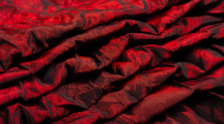 Red fabric. Representing a high quality premium red silk fabric, this superb medium weight silk has...