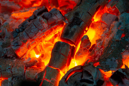 Fire in the fireplace. What could be better than spending a cool evening in your house by the fire, along with your soulmate! The fireplace is truly a truly romantic place.の写真素材