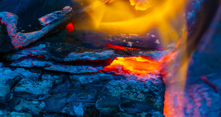 The flame creates a warm and cozy atmosphere Burning wood is energetic and bright Create a cozy...