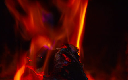 Fire in the fireplace. In the warm light of a campfire, our pupils naturally dilate.