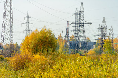 Industrial landscape. Images of post-industrial landscapes and the environment. Artistic ideas about...