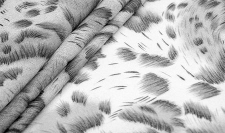 silk fabric in African style black and white. For designer, texture pattern, background collection.
