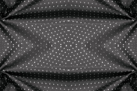 seamless. Fabric with a metallic sheen in small polka dots. black. Add a somber seriousness to your next project with our luxurious silks. Polka Dots Embellish Metallic Fabricの写真素材