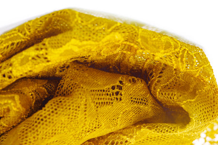 Fashionable and decorative yellow lingerie lace Can be used as an elastic band or home decor Adds...
