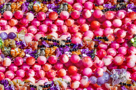Seamless texture of semi-precious stones. saying Beads pendants jewelry. Semi-precious stones are...
