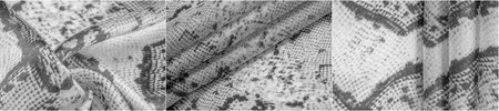 Black and white fabric with a contemporary pattern of gray squares and lines Ideal for creating...