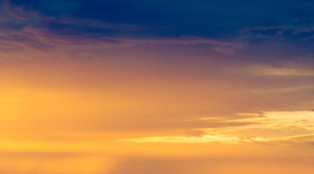 Clouds dawn sunset romance. Endless horizons and the setting sun. The sun says goodnight again