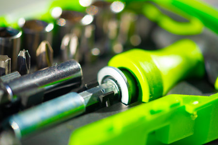 Comes with assorted wrenches and screwdrivers. Made from high quality materials for durability. Essential tools for any DIY or professional project.の写真素材