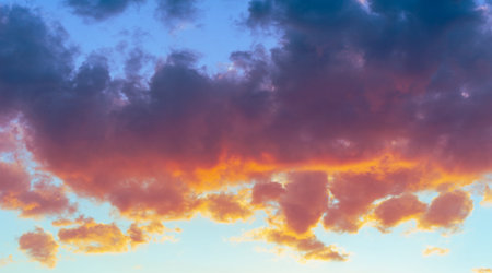 Clouds dawn sunset romance. Gentle romantic pink clouds at dawn. Gentle mood of sunrise, sunset,...