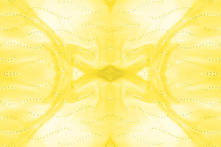 seamless kaleidoscope, yellow silk. A sunny golden yellow silk faucet is all you need for a stylish presentation.の写真素材