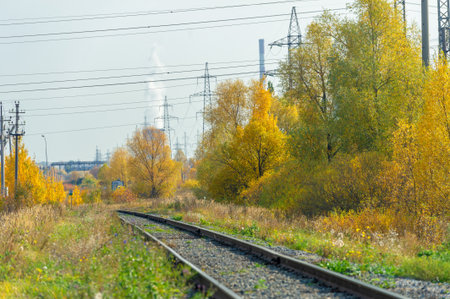 Industrial landscape. Images of post-industrial landscapes and the environment. Artistic ideas about the post-industrial, updating and complicating the existing aesthetic images.の写真素材