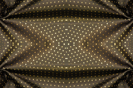 Seamless texture. Fabric with a metallic sheen in small polka dots. Golden color. March with pride...