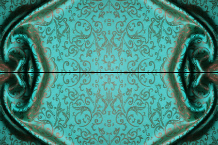 Seamless texture. Silk fabric. Blue-green-red shades. If you're looking for sophisticated beauty,...