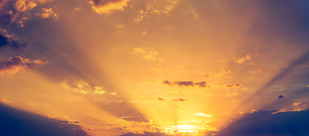 Clouds dawn sunset romance. Isn't the cloud beautiful? They may change over time, but their beauty never fades.の写真素材
