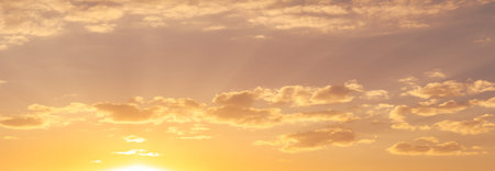 Clouds dawn sunset romance. Gentle romantic pink clouds at dawn. Gentle mood of sunrise, sunset,...