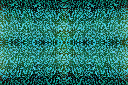 Seamless texture. Silk fabric. Blue-green-red shades. If you're looking for sophisticated beauty, look no further than this lace fringe!の写真素材