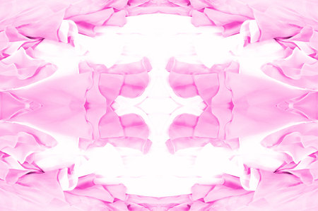 Seamless kaleidoscope, pink silk. Stand out from the crowd in vibrant color that reflects light in shimmering ripples of delightful sophistication with this hot pink silk crepe de chine.の写真素材