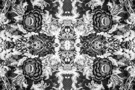 Seamless texture, cotton background, black and white colors. We present you this cotton brocade with...